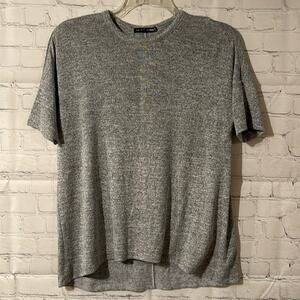 rag & bone jeans soft crewneck gray knit in size small- oversized